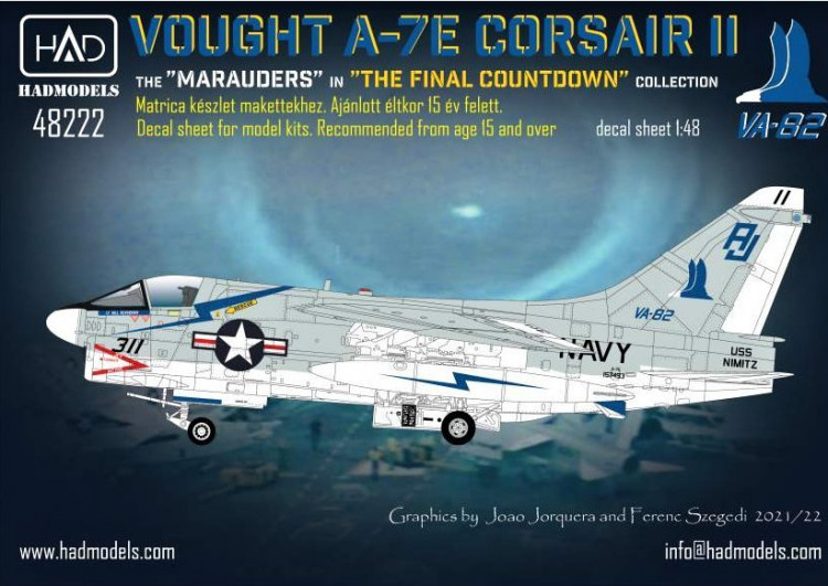 HAD 48222 Decal A-7E Corsair II VA-82 'The Marauders' 1/48