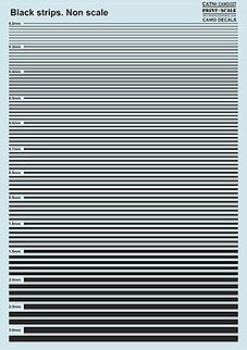 Print Scale 037-camo Black strips - 13 types (wet decals)