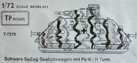 TP Model T-7219 S.SpZug/mitPzIII/NTurm 1/72