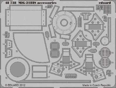 Eduard 48738 1/48 Фототравление MiG-21BIS accessories