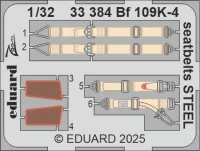 Eduard 33384 SET Bf 109K-4 seatbelts STEEL (KOTARE) 1/32