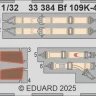 Eduard 33384 SET Bf 109K-4 seatbelts STEEL (KOTARE) 1/32