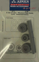 Aires 4871 B-26K Invader early wheels&p.masks Diamond p. 1/48