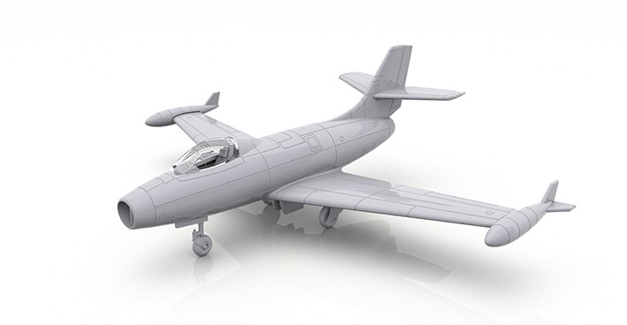 Miniwing Plastic MINI344 Dassault MD.450 OURAGAN / El Salvador 1 plastic kit, 1 decal version, BAGGED 1/144