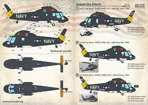 Print Scale 72-404 Kaman Sea Sprite - part 2 (wet decals) 1/72