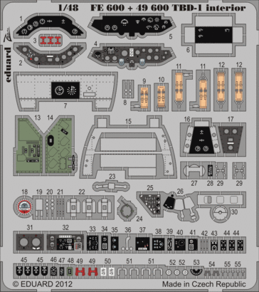 Eduard 49600 TBD-1 interior S.A. 1/48