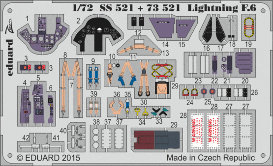 Eduard 73521 Lightning F.6 S.A. 1/72