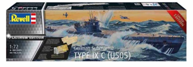 Revell 05180 German Submarine Type IX C (U505) Platinum Edition 1/72