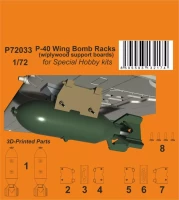 CMK P72033 P-40 Wing Bomb Racks (SP.HOBBY) 3D-Print 1/72
