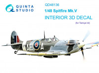 Quinta studio QD48136 Spitfire Mk.V (Tamiya) 3D Декаль интерьера 1/48
