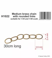 CMK H1022 Medium brass chain w/ rounded links - & 1/35