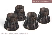 Mk1 Design MA-48107 Rockwell B-1B Lancer GE exhaust nozzle Set (closed) 1/48