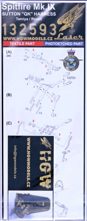 HGW 132593 Seatbelts Spitfire Mk.IX (REV,TAM) 1/32