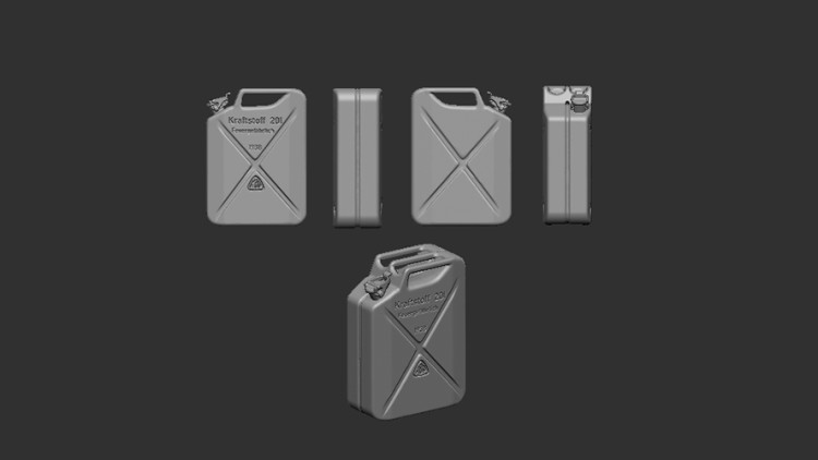 Art Scale 200-A72005 Jerry can 20 litre, German army WWII x 10 pcs 3D-Printed 1/72