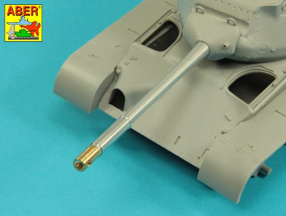 Aber 35L284 90mm M-36 tank barrel cyrindrical Muzzle Brake without mantlet cover for U.S. M47 Patton (designed to be used with Italeri and Takom kits) 1/35