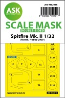 Art Scale 200-M32016 Supermarine Spitfire Mk.II wheels and canopy frame paint masks (inside & outside) Kabuki masking foil 1/32
