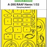 Art Scale 200-M32117 Douglas A-20G RAAF Havoc wheels and canopy frame paint mask (inside and outside) 1/32