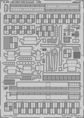 Eduard 53288 SET USS DDG-1000 Zumwalt (SNOWMAN M./ TAKOM) 1/350