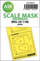 Art Scale 200-M48019 Mikoyan MiG-29 Kabuki canopy frame paint masks (inside & outside) 1/48
