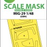 Art Scale 200-M48019 Mikoyan MiG-29 Kabuki canopy frame paint masks (inside & outside) 1/48