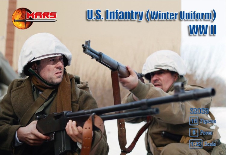 Mars MAR32039 U.S. Infantry in winter uniform (WWII) 1/32