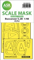 Art Scale 200-M48232 Blackburn Buccaneer S.2B wheels and canopy frame paint mask (inside and outside) 1/48