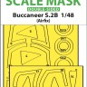 Art Scale 200-M48232 Blackburn Buccaneer S.2B wheels and canopy frame paint mask (inside and outside) 1/48