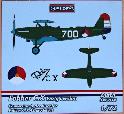 Kora Model C7254 Fokker C.X Early - Conv.Set (Dutch service) 1/72