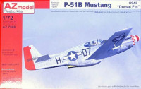 Az Model 75088 P-51B Mustang 'Dorsal Fin' (3x USAF) 1/72