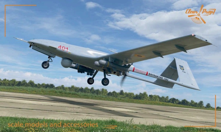 Clear Prop R48009 Bayraktar TB.2 Unmanned Aerial Vehicle 1/48