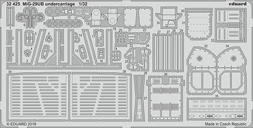 Eduard 32425 MiG-29UB undercarriage 1/32