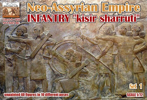 Linear-A LA056 Neo-Assyrian Empire Set 1 Infantry (3D-Printed) (Now Be 3D-Printed) 1/72