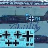 Kora Model DEC72349 B.Blenheim Mk.IV German service II. декали декали 1/72
