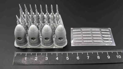 Metallic Details MDR72123 AV-68I airscrew late type for AV-68I Four-Blade Airscrew-Late Type Propeller Set 1/72