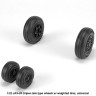 Armory ARAW32503 Saab JAS-39 "Gripen" wheels with weighted tires, late 1/32