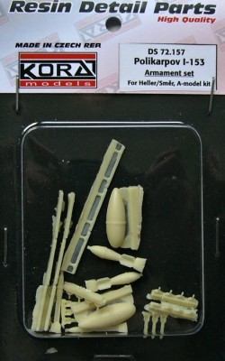 Kora Model DS72157 Polikarpov I-153 Armament set (HEL/SMER/AMOD) 1/72
