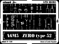 Eduard SS104 1/72 A6M5 Zero type 52 (ACA) фототравление Zoom Цветное