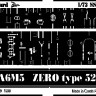 Eduard SS104 1/72 A6M5 Zero type 52 (ACA) фототравление Zoom Цветное