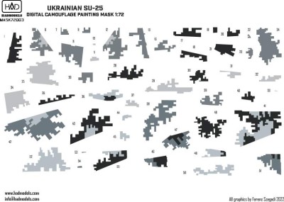 HAD M72003 Mask Su-25 Ukrainian Digital Camouflage 1/72