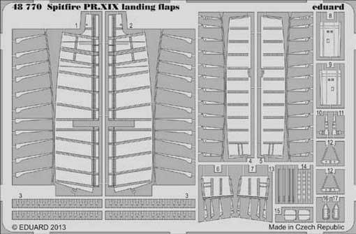 Eduard 48770 Spitfire PR.XIX landing flaps