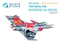 Quinta studio QD+48308 Dassault Rafale C/M (Revell) (с 3D-печатными деталями) 1/48