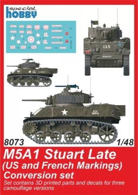 CMK SP8073 M5A1 Stuart Late - Conv.Set (US, France) 1/48