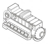 CMK 7163 Jumo 211F-Germ. aircraft engine WWII 1/72