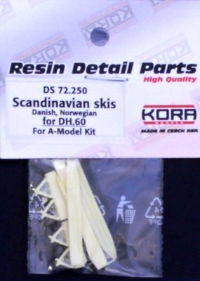 Kora Model DS72250 DH.60 Scandinavian skis (AMOD) 1/72