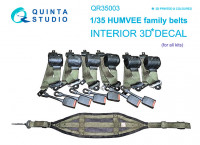 Quinta studio QR35003 Комплект ремней на семейство бронеавтомобилей HUMVEE (Для всех моделей) 1/35