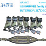 Quinta studio QR35003 Комплект ремней на семейство бронеавтомобилей HUMVEE (Для всех моделей) 1/35