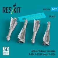 Reskit 72474 AIM-4 'Falcon' missiles (4 pcs.) 1/72