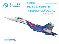 Quinta studio QD32088 Су-27 (Trumpeter) (full version) 3D Декаль интерьера кабины 1/32