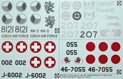 4+ Publications MKD-48009 Publ. EF-2000 Typhoon C&amp;M 'What If' (1/48 decals)