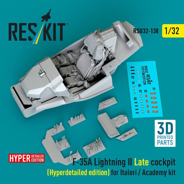 Reskit U32138 F-35A Lightning II Late cockp. Hyperd.(IT/AC) 1/32